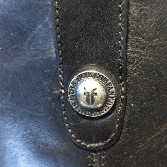 Frye Boots Melissa Lug Button Tall Wide Calf Women's Size 6.5 Black Leather - Picture 12 of 12